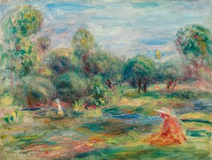 Landskab ved Cagnes, ca. 1907-1908 af Pierre Auguste Renoir