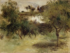 Landskab med træer af Pierre Auguste Renoir