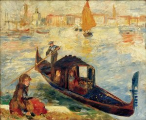 Canal Grande, Venedig (Gondol) af Pierre Auguste Renoir