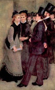 Leaving the Conservatory 1877 (olie på lærred) af Pierre Auguste Renoir
