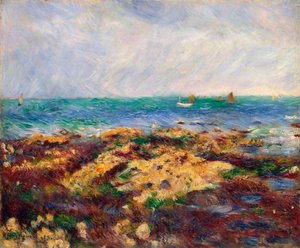 Lavvande ved Yport, 1883. af Pierre Auguste Renoir