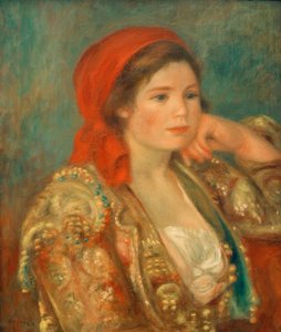 Pige med spansk jakke af Pierre Auguste Renoir