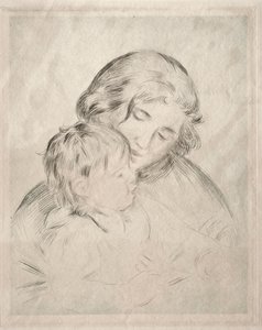 Mor og barn, 1896. af Pierre Auguste Renoir