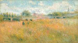 Landskab ved Seine-bredden i Rueil af Pierre Auguste Renoir