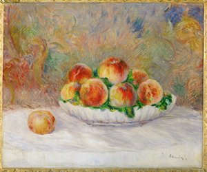Peches (olie på lærred) af Pierre Auguste Renoir
