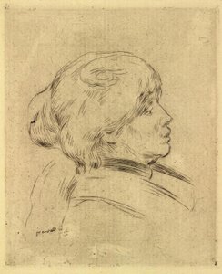 Portræt af Berthe Morisot af Pierre Auguste Renoir