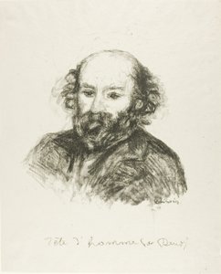 Portræt af Cezanne af Pierre Auguste Renoir