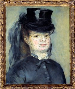 Portræt af Madame Darras, født Henriette Oudiette, hustru til kaptajn Paul Darras (Studie for Amazonas i 1873) af Pierre Auguste Renoir