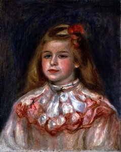 Portræt af en ung pige, ca. 1895 (olie på lærred) af Pierre Auguste Renoir