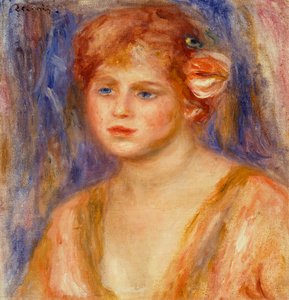 Portræt af en ung pige af Pierre Auguste Renoir