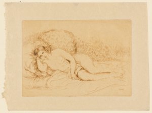 Liggende nøgen af Pierre Auguste Renoir