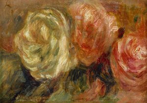 Roser (olie på lærred) af Pierre Auguste Renoir