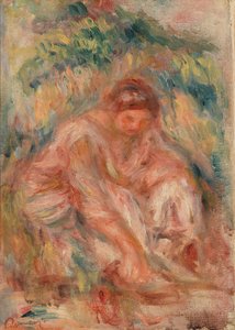 Skitse af en kvinde af Pierre Auguste Renoir