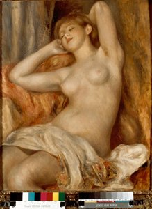 Sovende badegæst (sovende pige) af Pierre Auguste Renoir