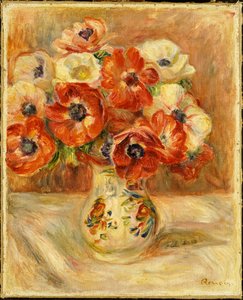 Stilleben med anemoner af Pierre Auguste Renoir
