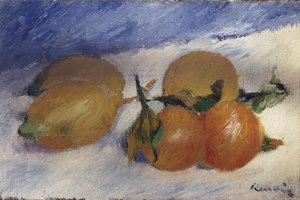 Stilleben med citroner og appelsiner, 1881 af Pierre Auguste Renoir