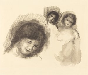 Sten med tre skitser Sten med tre skitser, 1904. af Pierre Auguste Renoir