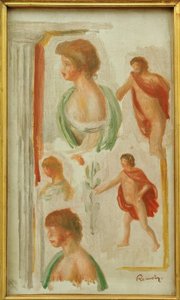 Studie af figurer fra oldtiden af Pierre Auguste Renoir