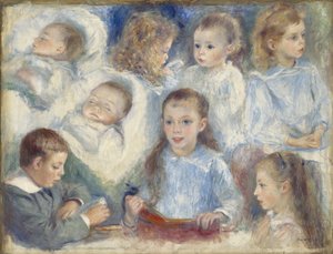 Studier af hoveder af Pierre Auguste Renoir