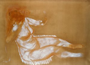 Studie for siddende nøgen, ca. 1885