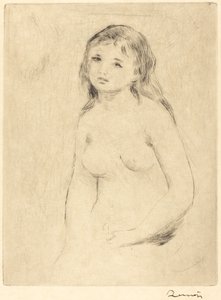 Study for a Bader Etude pour une baigneuse, slutningen af det 19.-begyndelsen af det 20. århundrede. af Pierre Auguste Renoir