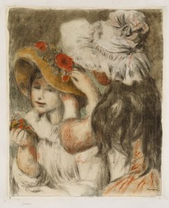 Hattenålen, ca. 1897 af Pierre Auguste Renoir