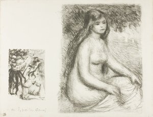 Den Pinned Hat og Bademanden af Pierre Auguste Renoir