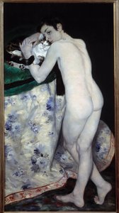 Den unge dreng til katten. Maleri af Pierre Auguste Renoir (1841-1919) af Pierre Auguste Renoir