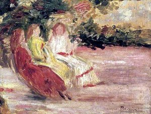 Tre kvinder i parken af Pierre Auguste Renoir