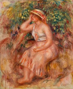 Kvinde dagdrømmer af Pierre-Auguste Renoir