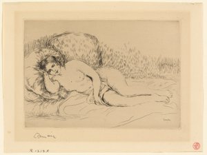 Kvinde tilbagelænet, til venstre af Pierre Auguste Renoir
