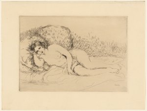 Kvinde tilbagelænet, til venstre af Pierre Auguste Renoir