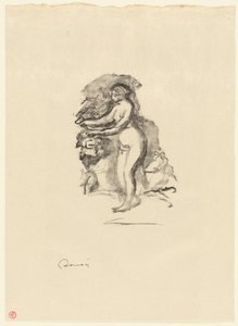 Kvinde med Grapevine af Pierre Auguste Renoir
