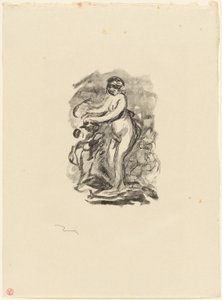 Kvinde med Grapevine, 1. variant af Pierre Auguste Renoir