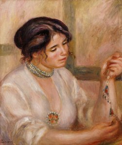 Kvinde med en halskæde af Pierre Auguste Renoir