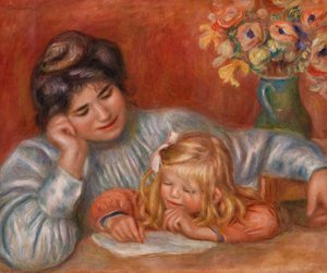 Skrivelektion af Pierre-Auguste Renoir