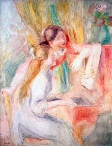 Unge piger ved klaveret, 1892. af Pierre Auguste Renoir