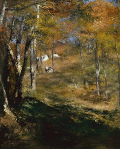 Unge træer i skoven af Pierre Auguste Renoir