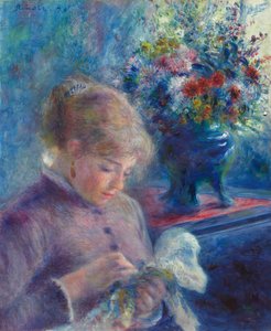 Ung kvinde, der syr af Pierre Auguste Renoir