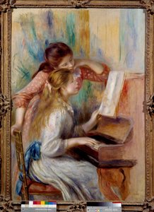 Unge piger ved klaveret Forberedende studie af Pierre Auguste Renoir (1841-1919) 1892 søn. 1,16x0,81 m Paris, musee de l