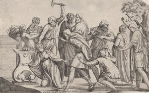 Offer af Iphigenia, 1607-61. af Pierre Biard