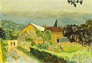Eftermiddagslandskab i august af Pierre Bonnard