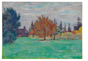 Gult træ, Le Cos au Grand-Lemps, ca. 1913 (olie på papir lagt på lærred) af Pierre Bonnard