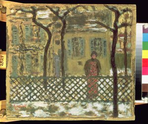 Ved hegnet, 1895 af Pierre Bonnard