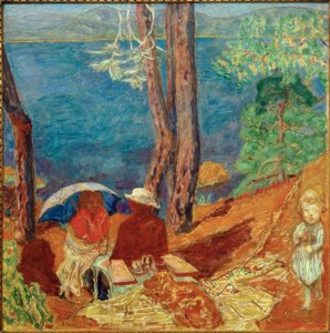 Ved havet, under fyrretræerne af Pierre Bonnard
