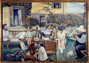 Bourgeois Afternoon or the Terrace Family, 1900dani af Pierre Bonnard