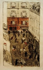 Gadehjørne, set fra oven af Pierre Bonnard