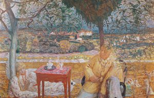 Samtale i Provence, ca. 1913-14 (olie på lærred) af Pierre Bonnard