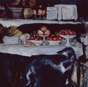 Greyhound and Still Life, ca. 1920-25 (olie på lærred) af Pierre Bonnard
