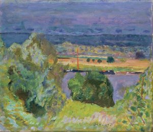 La Seine i Vernon af Pierre Bonnard